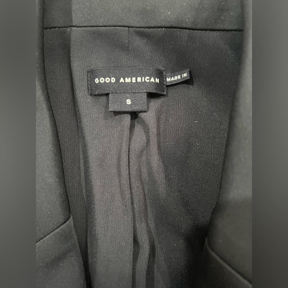 Good American Scuba Tailored Black Blazer Jacket NWT Size Small $189 GJK0112 - Picture 9 of 11